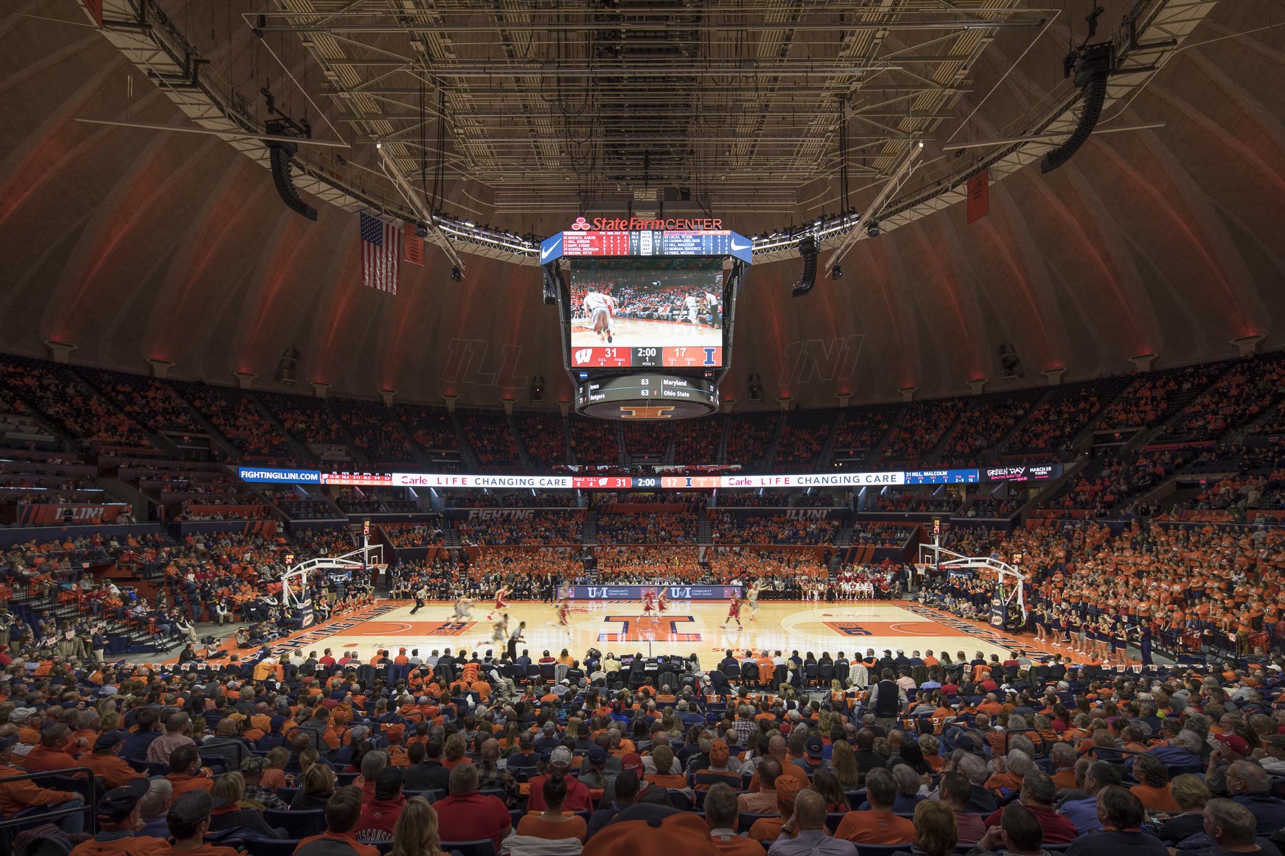 University of Illinois State Farm Center by AECOM photographed by Brad Feinknopf based in Columbus, Ohio