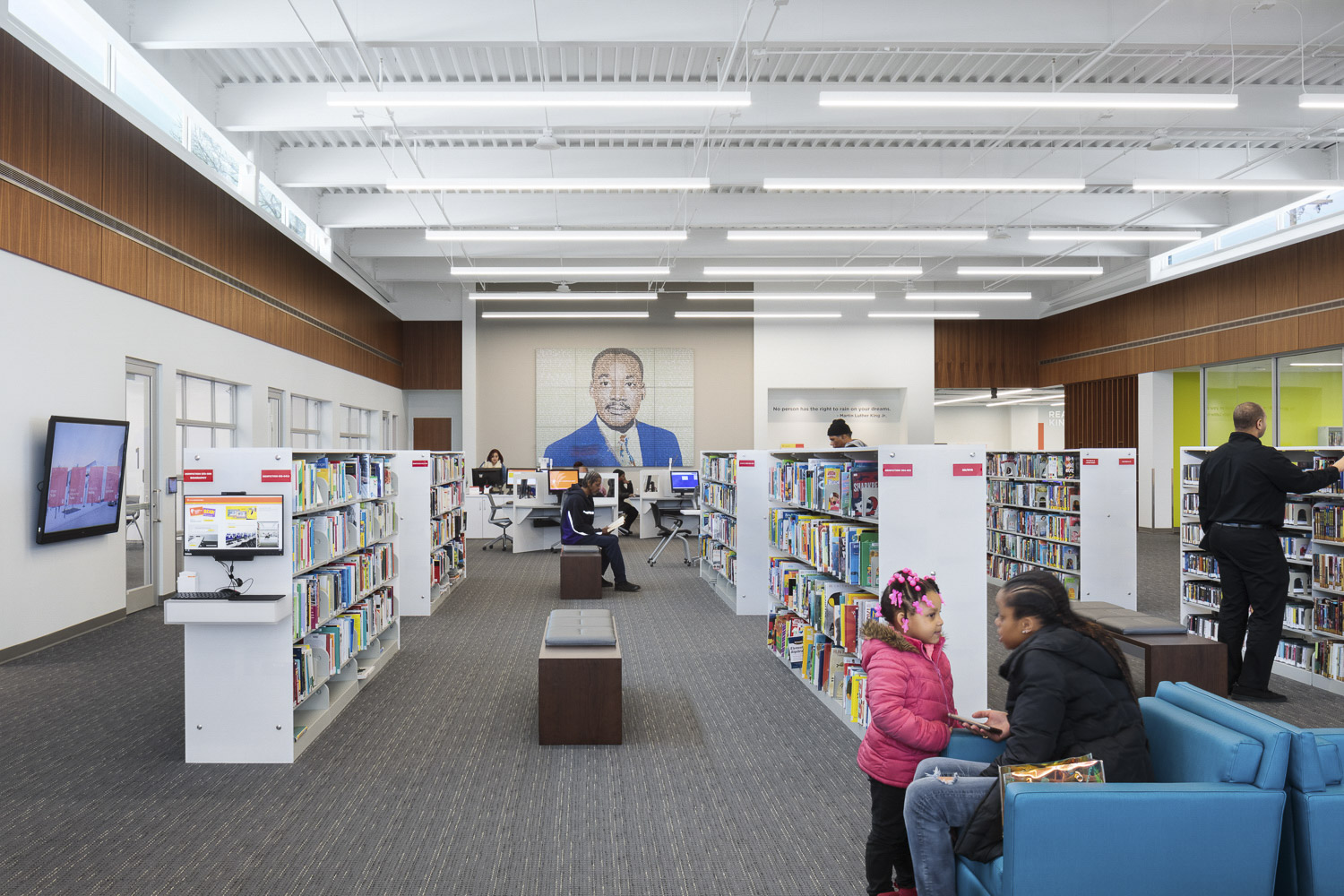 CML Martin Luther King Jr Branch by Moody Nolan & Turner Construction photographed by Brad Feinknopf based in Columbus, Ohio