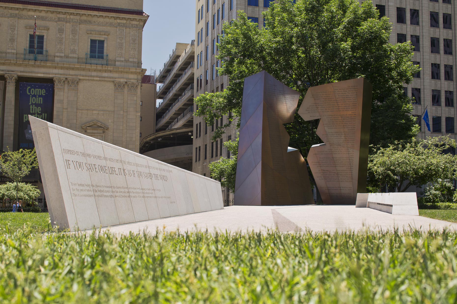 Ohio Holocaust Memorial by Studio Daniel Libeskind Photographed by Brad Feinknopf based in Columbus, Ohio