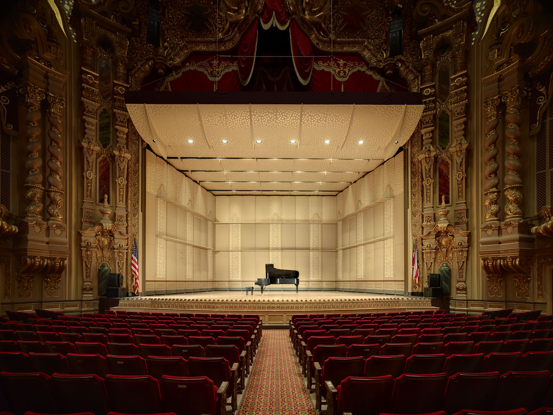 Ohio Theater Orchestral Band Shell by Rogers Krajnak Architects photographed by Brad Feinknopf based in Columbus, Ohio
