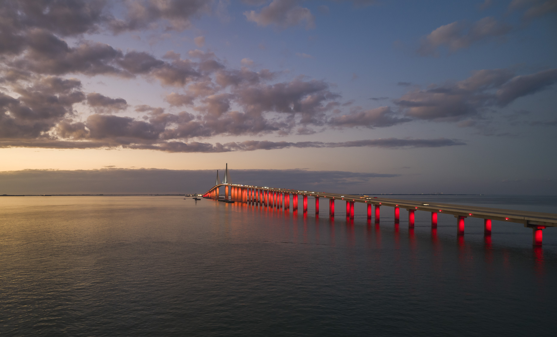 Sunshine Skyway Bridge by HLB Lighting Design photographed by Lauren K Davis based in Columbus, Ohio